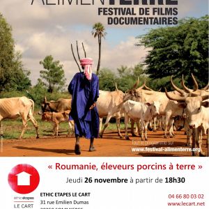 Festival AlimenTerre, soirée projection-débat le 26 novembre à partir de 18h30, au centre Ethic étapes le Cart à Sommières